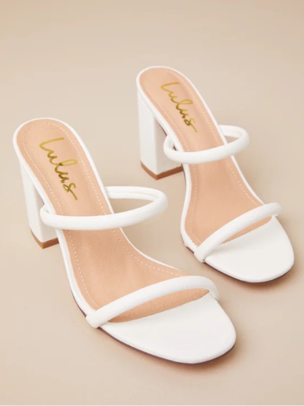 NWT Lulus Addien White High Heel Sandals - Size 7.5